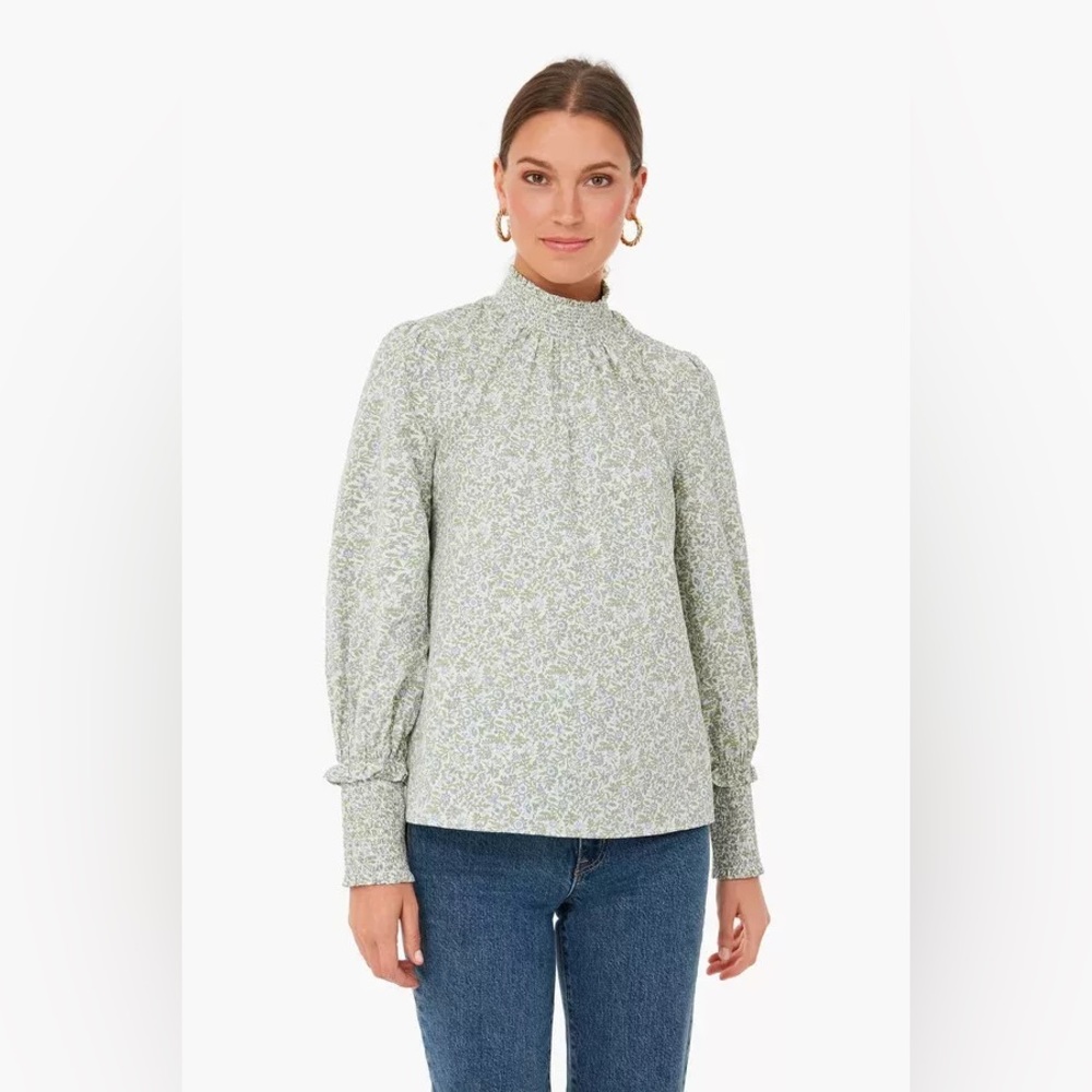 Tuckernuck Hyacinth House Sage Floral Modoc Top
